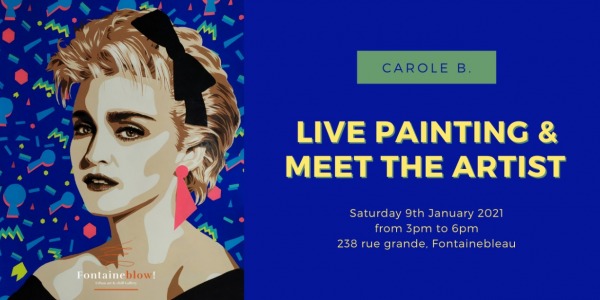 Live painting & meet the artist Carole b., samedi 9 janvier à partir de 15h